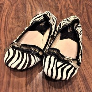 Michael Kors Calf Hair Zebra Slip On Flats Sz 8.5